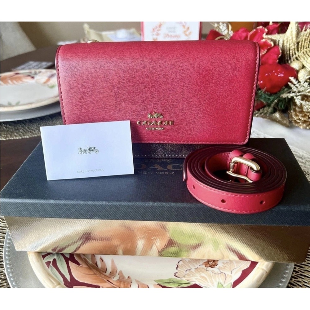 Coach Pink Leather Crossbody Bag